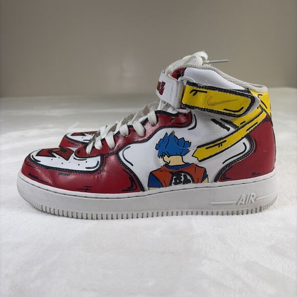 Nike Dragon Ball Z Goku Custom Hand Painted Air Force 1 Mid Men\'s US 12 Charity main image 12